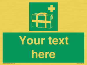 Custom sign safe condition Medical grab bag